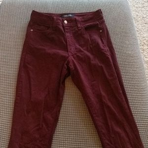 Fran Denim Wine Colored High Waisted Jeans